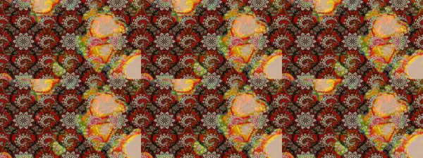 Renkli çiçekler. Raster illüstrasyonunda çiçek deseni çizimi.