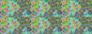 Raster illüstrasyonu. Eski usul. Miles Fleur, süslü püslü bir süs. Kumaş, tekstil, duvar kağıdı baskısı için. Kusursuz bir geçmişi var. Tomurcukları papatya çiçekleri olan sevimli bir çiçek deseni..