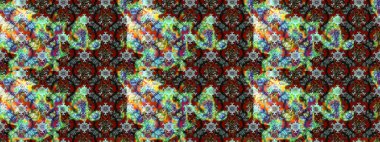 Çiçek desenli raster, yeşil ve kahverengi çizgi grafik desenli soyut raster arkaplan. Modern stil dokusu.