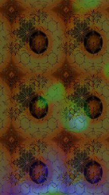 Suluboya etkisi. Organik elementler. Raster deseni. Botanik çizim deseni.