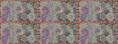 Çiçek deseni duvar kağıdı, desen dolguları ve web sayfası arka planı için kullanılabilir. Süslü, dikişsiz, soyut çiçeklerle süslenmiş. Şekillendirilmiş çiçeklerle kusursuz desen.