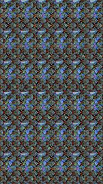 Suluboya çiçekli çiçek deseni. Mavi renkli Asya tekstili. Raster illüstrasyonu.