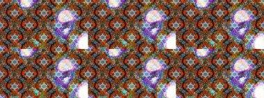 Raster deseni. Organik elementler. Botanik çizim kalıbı. Suluboya etkisi.