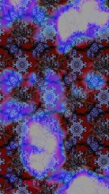 Mor, gri ve mavi renkte çiçekler. Renkli bahar temalı eskiz kalıbı. Düz Çiçek Elementleri Tasarım Raster illüstrasyonu. Çiçekli çiçek deseni, suluboya..