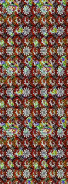 Nazik, narin çiçek arkaplanı. Çiçekli karalama şeklinde Raster çiçek deseni. Gri ve kahverengi renkte çiçekler.