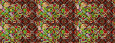 Robot resim. Küçük çiçekteki sevimli çiçek deseni. Raster illüstrasyonu.