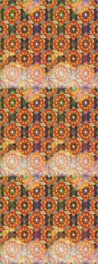 Geleneksel raster ve altın desen. Kahverengi renkler üzerinde klasik oryantal desen. Damask pürüzsüz süsü.