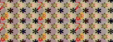 Karalama çiçekleri kusursuz desen. Raster deseni. Sanat bej rengine ve nötr tarzına ilham verir ve arkasında çiçekler bırakır. Bej ve nötr el çizimi desen.