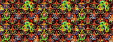 Siyah renklerde. Taslak dekoratif arka plan, çiçek mandala. Çiçek. Raster illüstrasyonu.