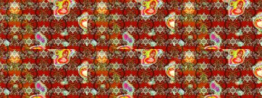 Düz Çiçek Elementleri Tasarımı. Renkli Bahar Teması eskiz kalıbı. Raster Şirin kumaş deseni. Eskiz klasiği.