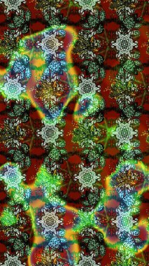 Elle boyanmış suluboya resim çizimleri, çiçekler ve bitkiler. Renkli çiçekler.