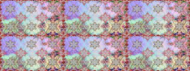 Bahar çiçekli, dikişsiz, sevimli çiçek deseni. Raster illüstrasyonu. Güzel kumaş deseni.