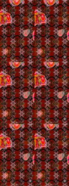 Renkli Bahar Teması eskiz kalıbı. Çiçek desenli eskiz, yaz çiçekleri. Düz Çiçek Elementleri Tasarımı. Kahverengi ve kırmızı renkte çiçekler.