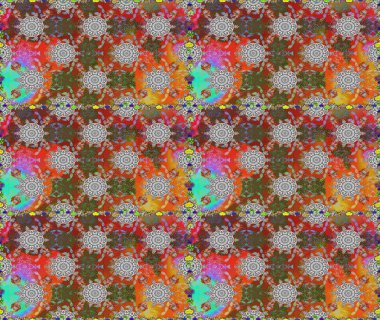 Ethnic Mandala towel. Border Indian floral Paisley patten. Raster Henna style. Seamless ornament print. Can be used for greeting business card background, coloring book, backdrop, textile.