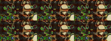 Robot resim. Küçük çiçekteki sevimli çiçek deseni. Raster illüstrasyonu.