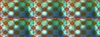 Raster - stock. Seamless pattern with green and blue flowers, watercolor floral pattern, cute flower, tileable for wallpaper, card or fabric.