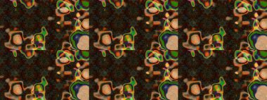 Güzel çiçek deseni. Düz Çiçek Elementleri Tasarımı. Kahverengi renkli çiçekler. Renkli Bahar Teması çizim şablonu.