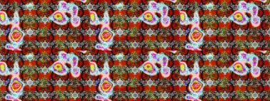 Düz Çiçek Elementleri Tasarımı. Renkli çiçekler. Renkli Yaz Temalı eskiz kalıbı. Sevimli çiçek raster deseni.