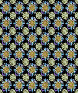 Çiçek deseni. Raster illüstrasyonu. Renkli Bahar Temalı Kusursuz Arkaplan. Düz Çiçek Elementleri Tasarımı. Kusursuz Chichi kumaş deseni..