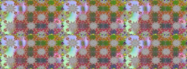 Çiçekli karalama şeklinde Raster çiçek deseni. Nazik, sevimli çiçek arkaplanı. Gri ve kahverengi renkte çiçekler.