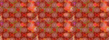 Raster deseni. Suluboya etkisi. Botanik kusursuz desen. Organik elementler.