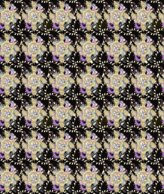 Modaya uygun kumaş deseni. Renkli Yaz Temalı eskiz kalıbı. Düz Çiçek Elementleri Tasarımı. Sevimli çiçek raster deseni.