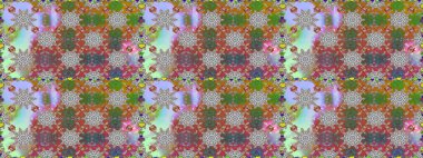 Çiçekli karalama şeklinde Raster çiçek deseni. Nazik, sevimli çiçek arkaplanı. Gri ve kahverengi renkte çiçekler.