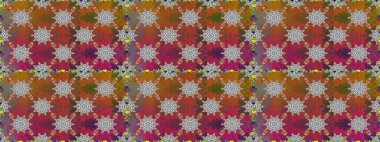 Kahverengi ve gri renklerde parlak çiçekli, soyut, pürüzsüz desen. Küçük çiçekte hoş bir çiçek deseni var. Çiçek elementli zarif raster dokusu..