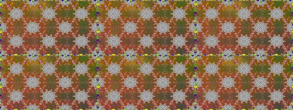 Cute floral pattern in the small flower. Abstract seamless pattern on brown and gray colors with bright flowers. Elegant raster texture with floral elements.