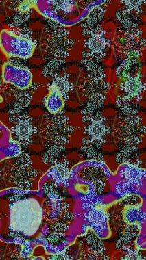 Düz Çiçek Elementleri Tasarımı. Şirin çiçek elementleri. Taslak desenli, modaya uygun kumaş deseni. Renkli Bahar Teması eskiz kalıbı. Raster illüstrasyonu.