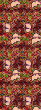 Kahverengi ve kırmızı renkte çiçekler. Çiçekli karalama şeklinde Raster çiçek deseni. Yumuşak, bahar çiçekli arka plan.