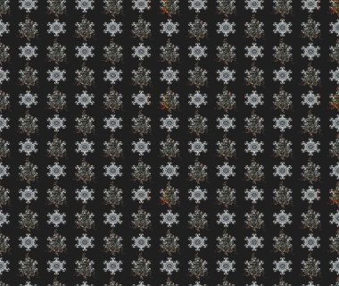 Raster illüstrasyonundaki çiçek desenli çizim. Suluboya tarzında gri renkte çiçekler.