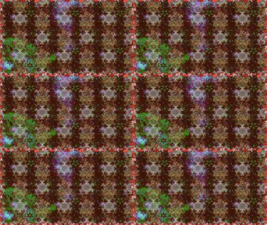 Paket kağıdı için en iyisi. Doğal kozmetik ürünleri, parfüm, çiçekçi dükkanı için bahar ihalesi tasarımı. Kahverengi ve yeşil lale çiçekleriyle pürüzsüz bir desen. Karşılama ya da düğün geçmişi olarak kullanılabilir.