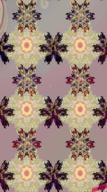 Soyut etnik raster çizim kalıbı. Arkaplan dokusu, duvar kağıdı, bej renkli çiçek teması. Kabile sanatı boho baskısı, klasik çiçek arkaplanı.