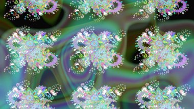 Karalama çiçekleri çizim kalıbı. Yeşil el çizimi desen. Sanat, çiçeklere ilham verir ve arka plan bırakır. Raster deseni.