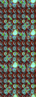 Mavi ve kırmızı renkte parlak çiçekli halı deseni..