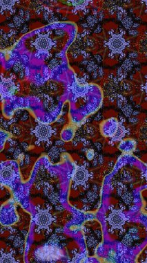 Sketch Colour Spring Theme eskiz kalıbı. Sevimli çiçek raster deseni. Düz Çiçek Elementleri Tasarımı. Mor, kahverengi ve mavi renkte çiçekler.