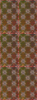 Modern stil dokusu. Çiçek desenli raster, kahverengi ve yeşil çizgi grafik deseni soyut raster arkaplan.