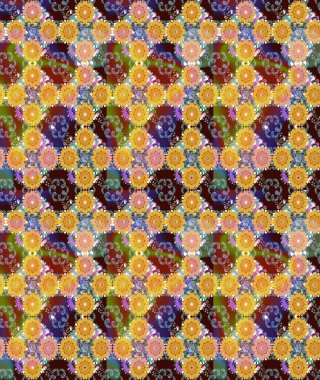 Sarı renkli sarı papatya deseni. Sarı renklerde. Raster illüstrasyonu.