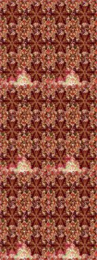 Altın elementli kahverengi renkler. Kusursuz altın desenli bukleler. Raster illüstrasyonu. Raster altın desen. Doğu tarzı arabesk.