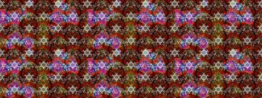 Kahverengi ve kırmızı renkte çiçekler. Yumuşak, yaz çiçekli arka plan. Raster çiçek desenli ve çiçekli..