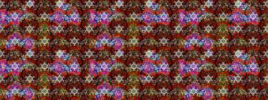 Kahverengi ve kırmızı renkte çiçekler. Yumuşak, yaz çiçekli arka plan. Raster çiçek desenli ve çiçekli..