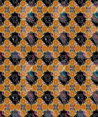 Çiçekli, yapraklı, çiçek desenli eskiz. Raster illüstrasyonu. El çizimi.