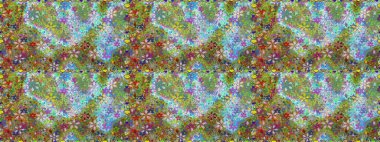 Çiçekli kusursuz retro desen. Düz Çiçek Elementleri Tasarımı. Yeşil ve nötr renklerde çiçekler. Renkli Yaz Temalı Kusursuz Arkaplan.