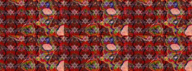 Kızılderili desenli desenli desenli şal deseni. Etnik Mandala süsü. Raster Henna dövme stili. Tekstil, tebrik kartı, boyama kitabı, telefon kılıfı baskısı için kullanılabilir.