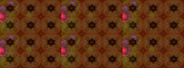 Renkli çiçekler. Raster illüstrasyonunda çiçek deseni çizimi.