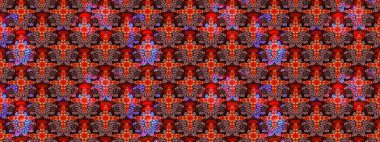 Kumaş, duvar kağıdı ve kağıt üzerine baskı yapmak için gelişen arka plan. Moda arka planında parlak buketler. Raster illüstrasyonu. Eski usul küçük çiçekli şirin bir eskiz deseni..