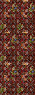 Çiçekli el çizimi çizimi deseni. Modern gelişim kahverengi raster arka plan duvar kâğıdı illüstrasyon klasik çizgili iz sürme desenli çiçekler, çiçekli süsler.