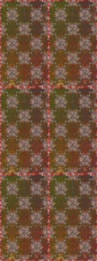 Modern stil dokusu. Çiçek desenli raster, kahverengi ve yeşil çizgi grafik deseni soyut raster arkaplan.