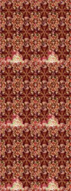 Altın elementli kahverengi renkler. Kusursuz altın desenli bukleler. Raster illüstrasyonu. Raster altın desen. Doğu tarzı arabesk.